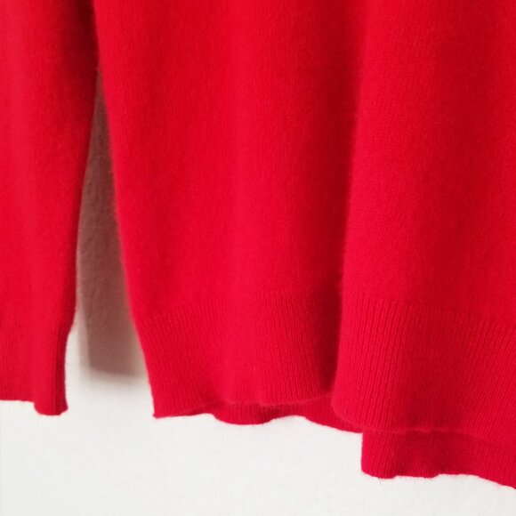 Charter Club Luxury 100% Cashmere V-Neck Sweater S Perfect Red Holiday $159 - Picture 9 of 16